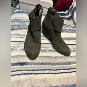 Eileen Fisher Olive Fold-Over Ankle Booties